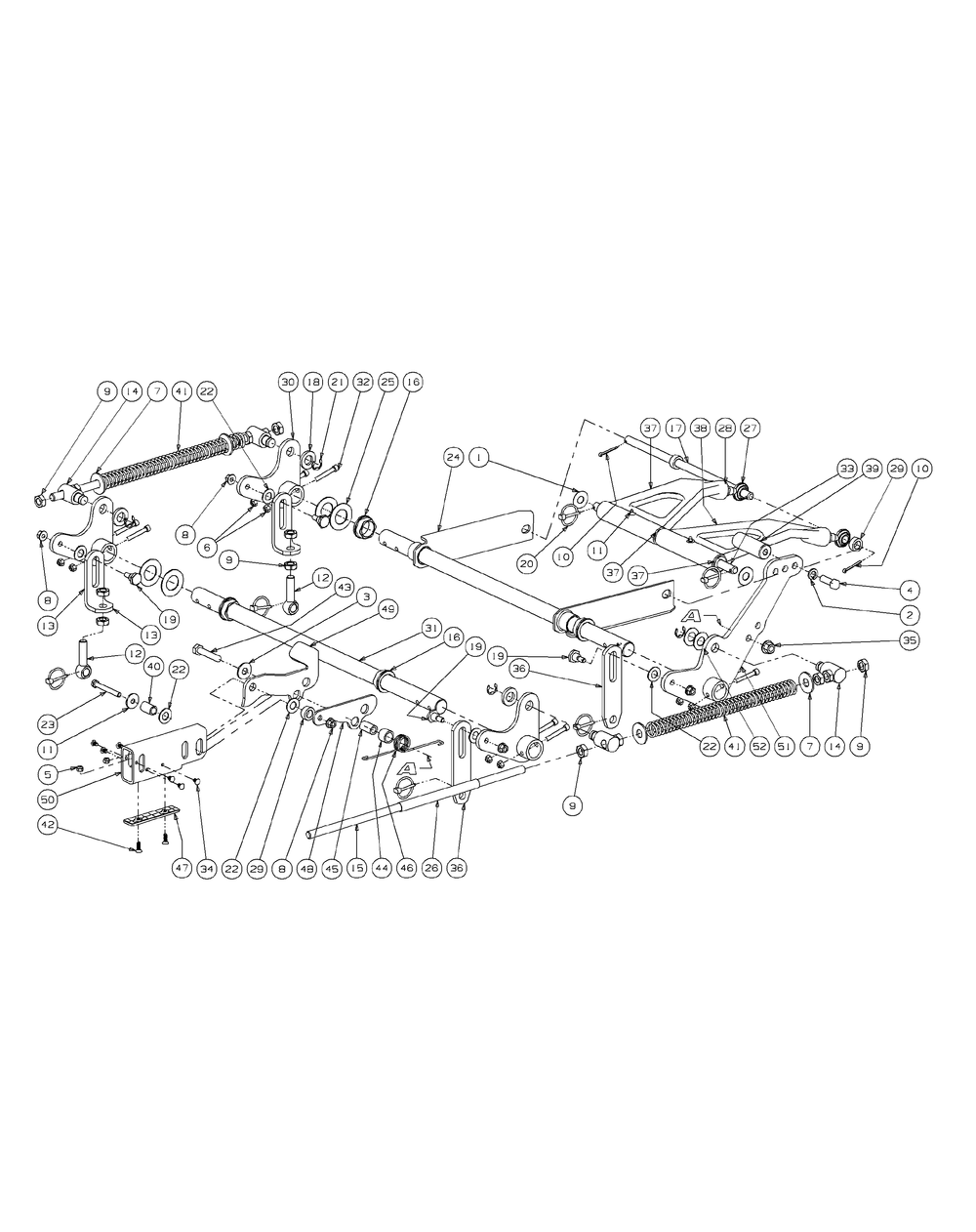 Lift Assembly (2008 And Before) Diagram and Parts List for M60-KH 53AH8CT6050-30HP-OHV Cub Cadet Lawn Tractor